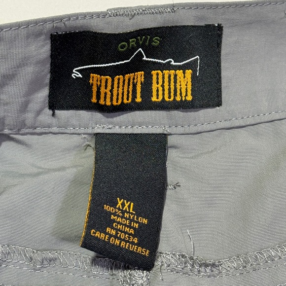 Orvis Trout Bum XXL Mens Gray Nylon Outdoor Hiking Fishing Pants‎ 44x30 - Picture 3 of 4